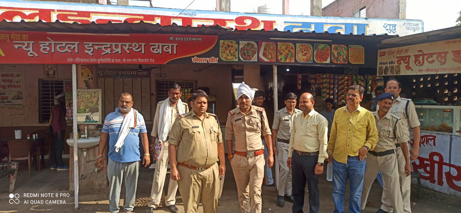 पुलिस,आबकारी और खाद्य औषधि विभाग के संयुक्त टीम ने किया ढाबो का औचक निरीक्षण